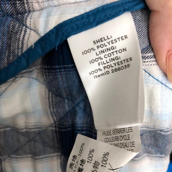 LL Bean Signature Womens Quilted Midweight jacket Teal Blue Sz 10 - Picture 8 of 9